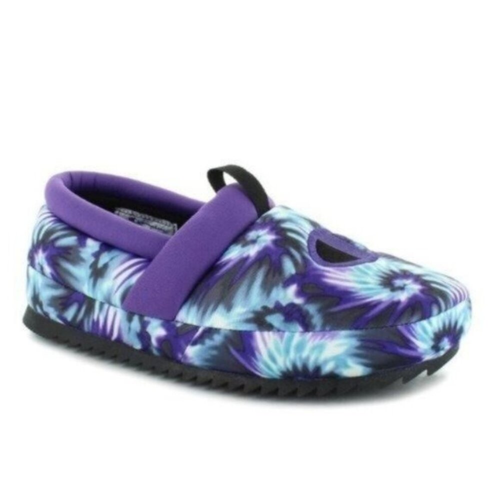 Champion Woman’s Teal/Purple Prep Tie Dye Slipper Shoes Size 7 NWT
